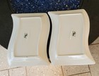 SOHO CAC China Serving Platters Ceramic Wave Style White...Set of 2 — photo 2