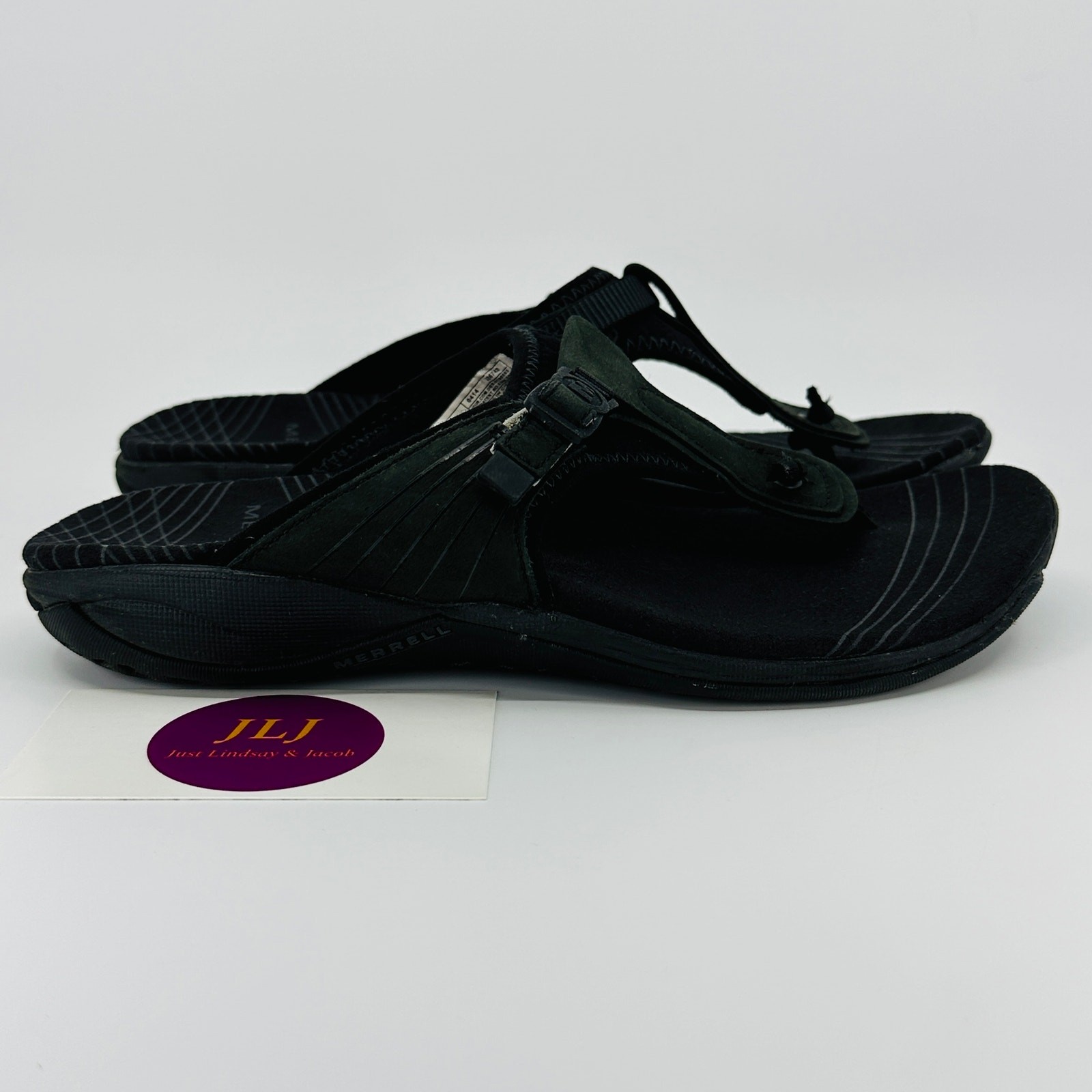 Merrell sandali donna Pansy neri in pelle slip on comodi perizoma J36742 taglia 6