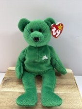 RARE RETIRED Erin The Emerald Isle Bear Beanie Baby 1997 St. Patrick's Day Gift