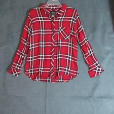 Rails Top Womens Large Red Blue Plaid Flannel Lumberjack Cowgirl Preppy Shirt