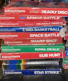 Lot Of 45 Mattel Electronics INTELLIVISION Game CIB, Cartridges & Extras Read