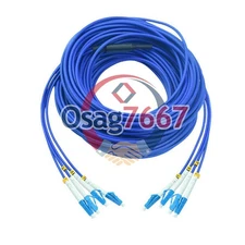 Indoor Armored Cable Single-Mode LC-LC 4 Strand 9/125 Fiber Optic Patch Cord 15M