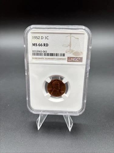 1952-D Lincoln Wheat Cent Penny NGC MS 66 RD