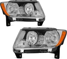 Headlight Assembly Compatible with 2011 2012 2013 11-13 Grand Cherokee Replaceme