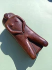 old erotic snuff maker - Masonic Freemason clover - wood - tobacco box