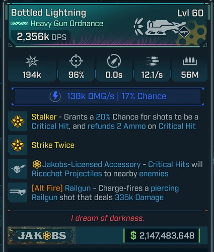 Borderlands 4 • MODDED Pistol • PS Bottled Lightning 2.3M Lvl 60 • PS PC XBOX