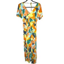 Anthropologie Abe The Label Babydol Hilda Dress Sz S Floral Boho Tropical