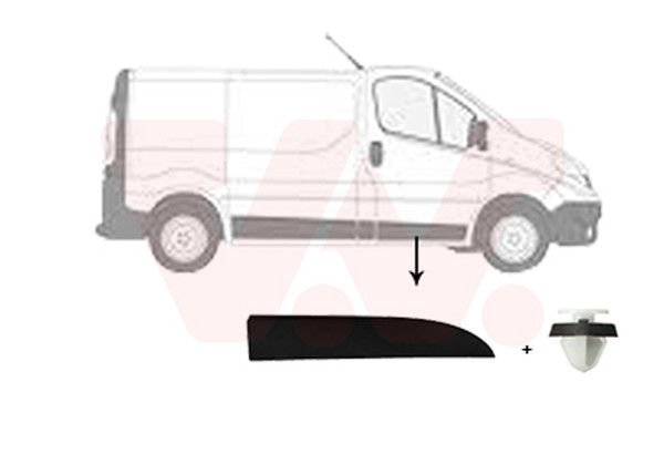 Zier-/Schutzleiste TüR VAN Wezel 4396422 FüR Opel Vivaro Bus X82 Cdti Renault 3-image