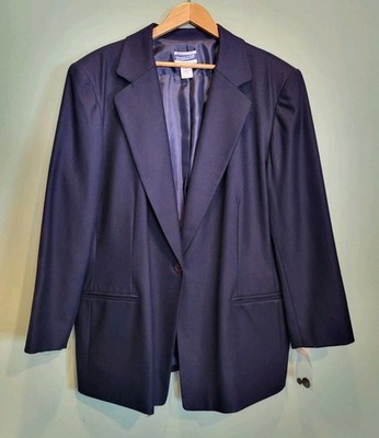 New Vintage Deadstock Pendleton Blue Lightweight Wool Lined Blazer Office Sz 20w