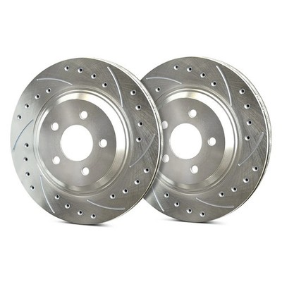 For BMW 318i 84-85 SP Performance Drilled & Slotted 1-Piece Front Brake Rotors