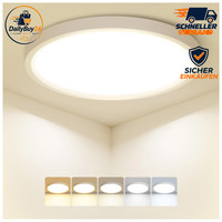 Deckenlampe LED Flach 24W 2400LM 5 Farben 2700K-6500K Ø30X1,7Cm