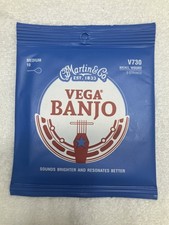 V730 Martin Vega Banjo Strings Nickel Wound 5 Strings Med 10 Gauge .010 - .023