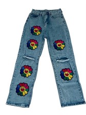 Vintage 90  s Jeans Women  s 2 Blue Straight Leg High Rise Cotton Denim