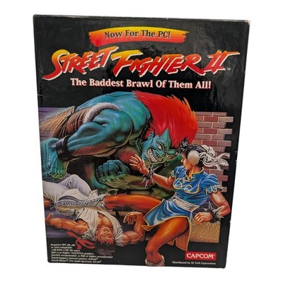 Street Fighter II 2 PC Video Game Capcom IBM Vintage 90s Big Box 1993 