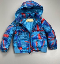 John Galliano gazette print puffer down jacket for kids baby 24m / 2y