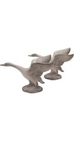 Alcobaça Porcelain Flying Goose Figurines, Made in Portugal - Z#4402