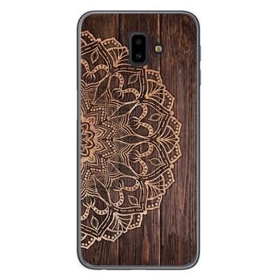 Hülle Gel TPU für Samsung Galaxy J6+ Plus Design Holz 06 Muster