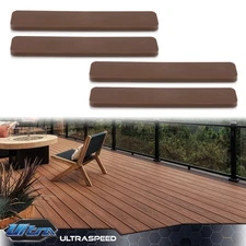 (4 pcs) 5.5” Plastic Decking boards End Cap Set Brown Fit For TREX