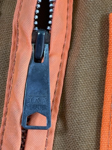 Vintage SafTBak Game Hunting Vest Tan Blaze Orange Mens Size Small USA Made - Picture 9 of 16