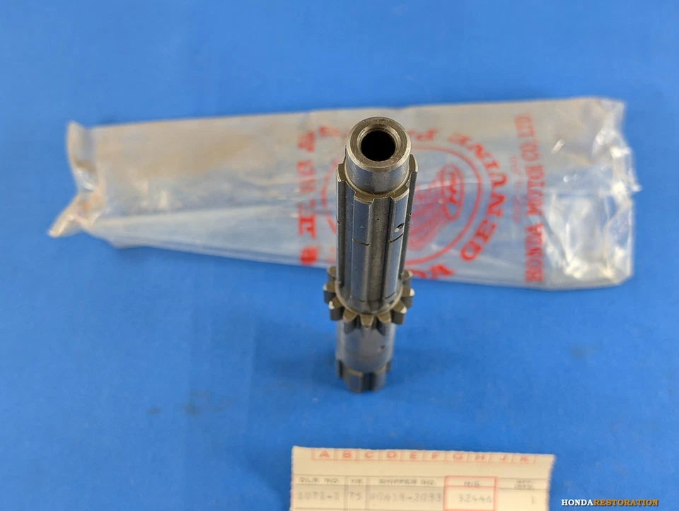 Eje principal de transmisión Honda CB360 (1974-1976) 23211-355-000 NUEVO DE STOCK genuino OEM Foto 3 de 4