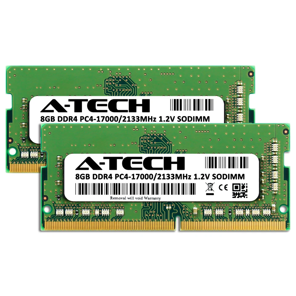A-Tech 16GB 2x 8GB DDR4 2133 PC4-17000 Laptop 260-Pin SODIMM Memory RAM Kit 16G - Image 2 of 4