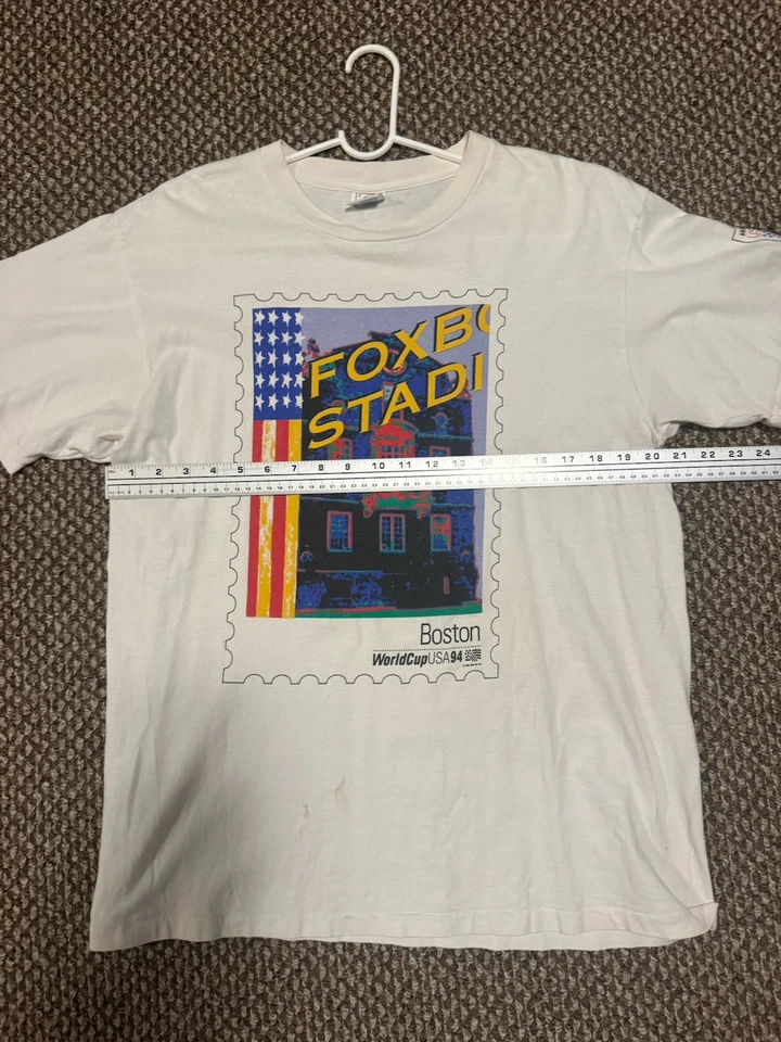 Camiseta Vintage Copa Mundial EE. UU. 94 Boston Foxborough - Estampilla Bandera - Talla Grande Foto 3 de 4