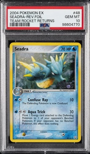 2004 POKEMON EX TEAM ROCKET RETURNS #48 SEADRA-REVERSE FOIL PSA 10