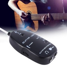 Guitar To USB Interface Cable Link Audio For PC Recording Adapter BL