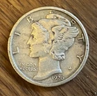 1926 Mercury Dime Philadelphia VF Roaring 20s 90% Silver Winged Liberty US Coin