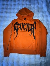 Revenge Kill Hoodie Size S Orange/Black Tentation 2024 Restock 528 Long Sleeve