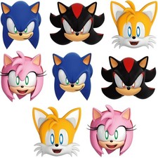 Unique Sonic the Hedgehog Paper Party Masks, 8 Count