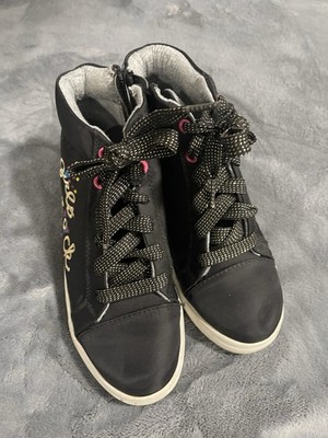 DC Girl's Pure High-Top Shoes Black/Pink Size 2