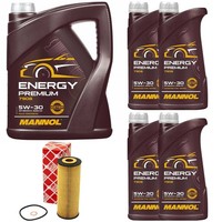 MotoröL Set Energy Premium 5W-30 API SN 9 Liter + ÖLfilter FüR Ssangyong Kyron