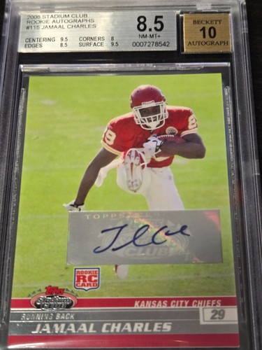 Jamaal Charles [Autograph] #115 2008 Stadium Club card