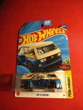2025 Hot Wheels VW T3 Custom Blue/White L Case New: (Make Offer $1.80) Unopened