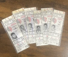 1982 PORTLAND TRAILBLAZERS TICKET X6 VINTAGE
