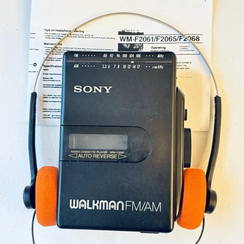 SONY Walkman WM-F2065 AM/FM Radio Cassette Player - New Belt - Reconditioned