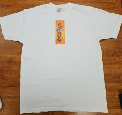 Retro Active White T-Shirt Boy Playing Guitar Size XL Pre-Shrunk Made in USA