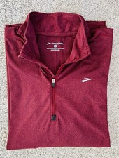 Lightweight Brooks Pocket Zip Equilibrium Reflective Running Base Layer Jacket M