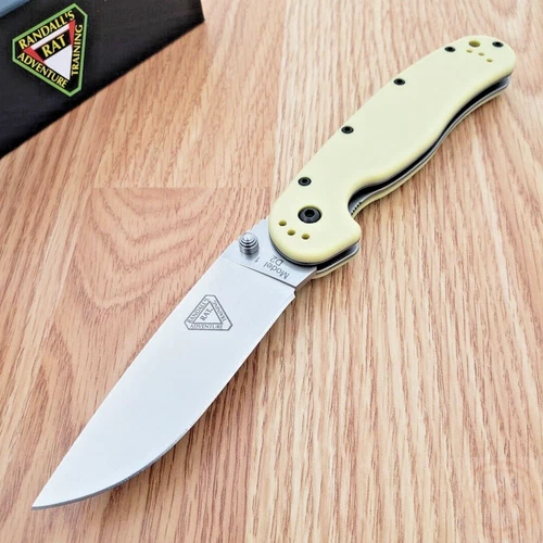 Ontario RAT 1 Folding Knife 3.5" Satin Finish D2 Tool Steel Blade Nylon Handle