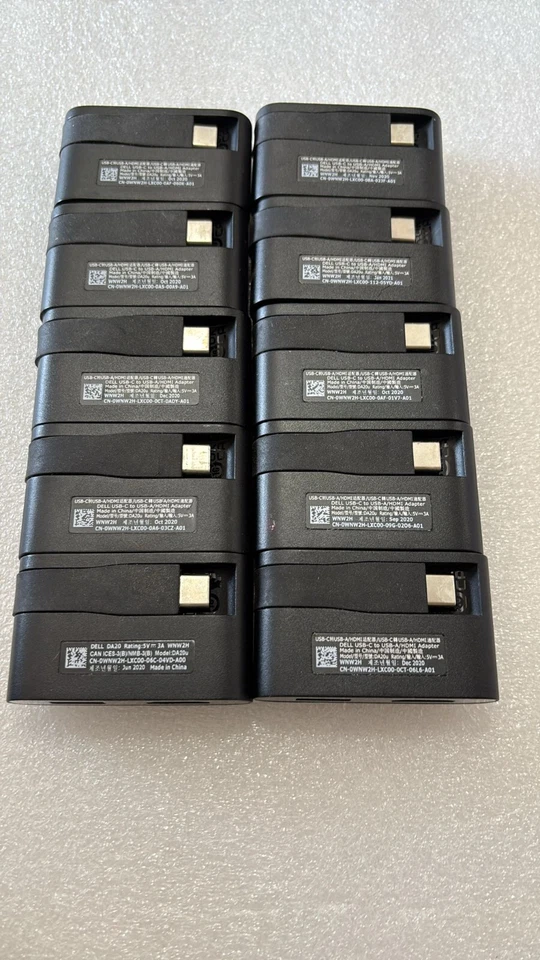 10X For Dell DA20 USB Type-C Adapter HDMI / USB WNW2H XPS Adapter multi-port - Изображение 2 из 3