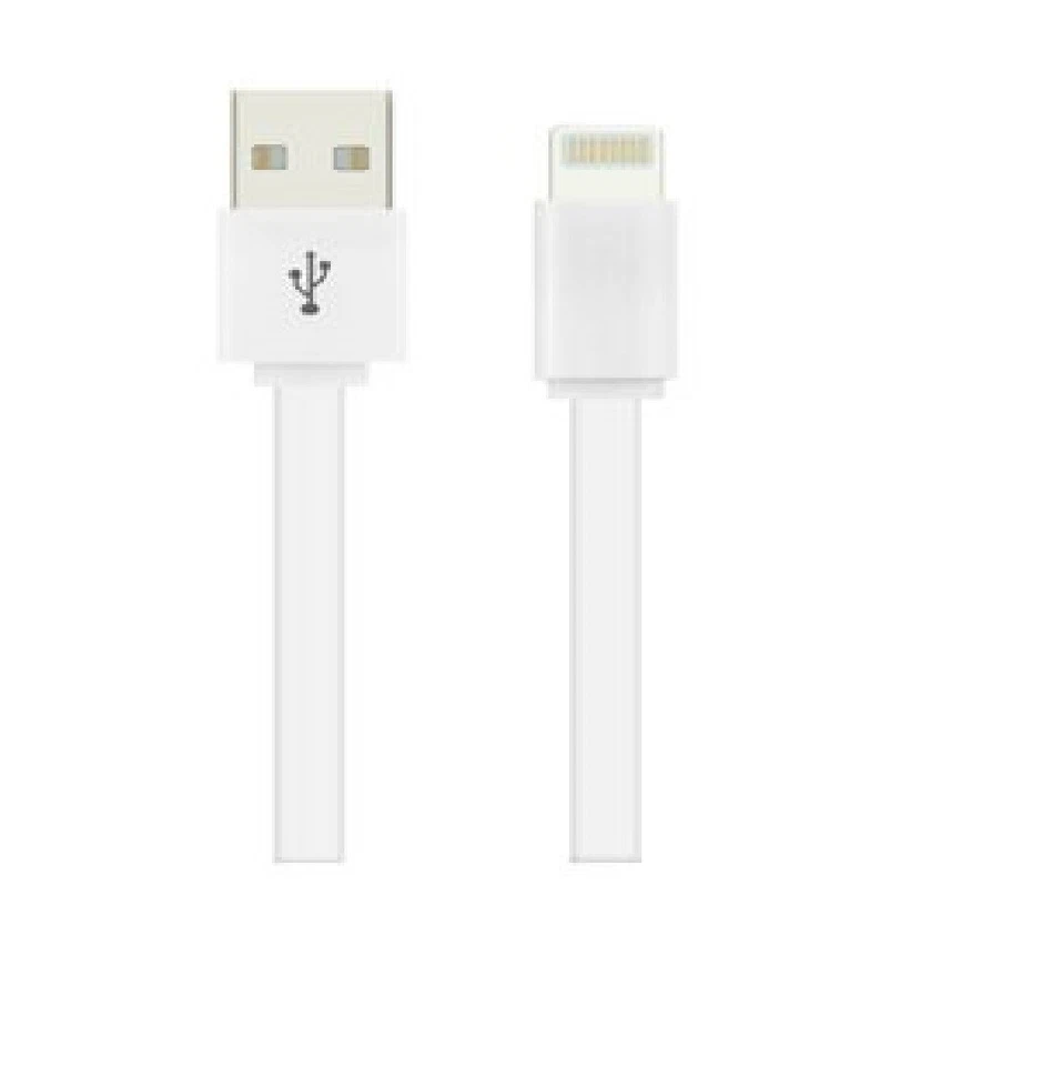 CABLE DE DATOS USB PLANO REIKO IPHONE 6 3,2 PIES Foto 2 de 2