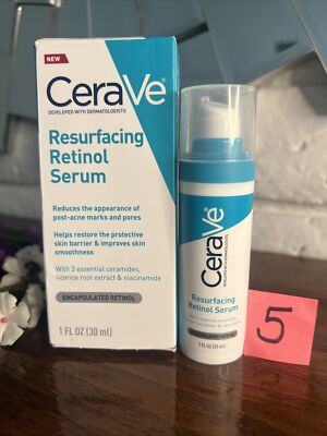 CeraVe Retinol Serum For Post-Acne Marks And Skin Texture Pore Refining, 1 Fl oz