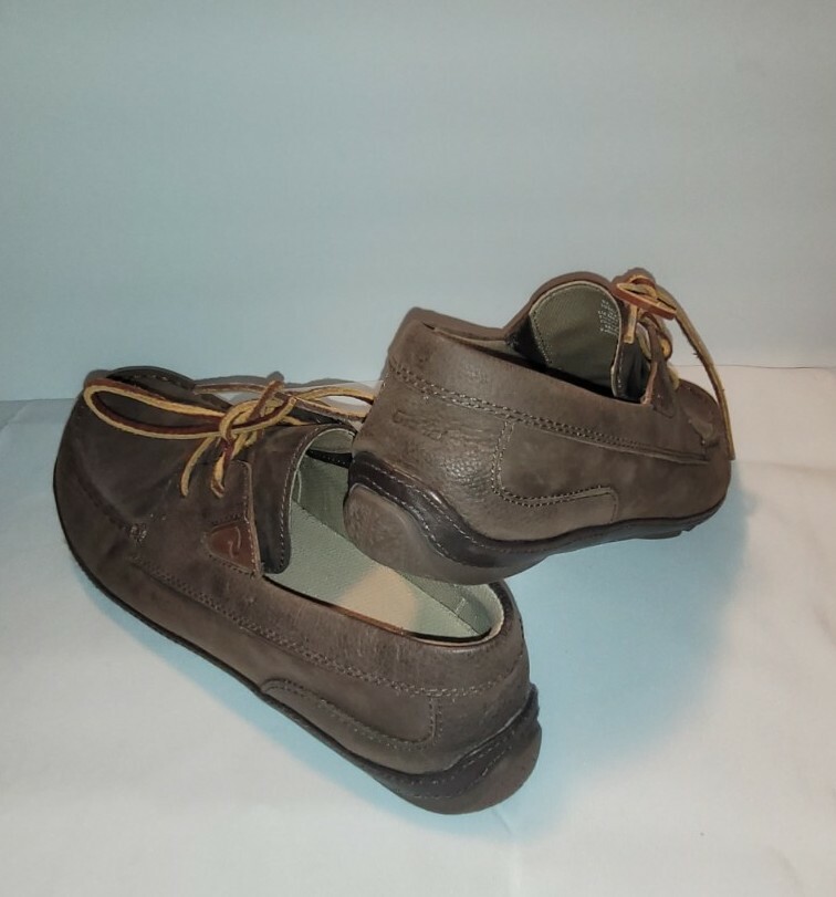 Olukai Men’s Brown Leather Oxford Boat Loafers Shoes 10 Olukai Men main image 4