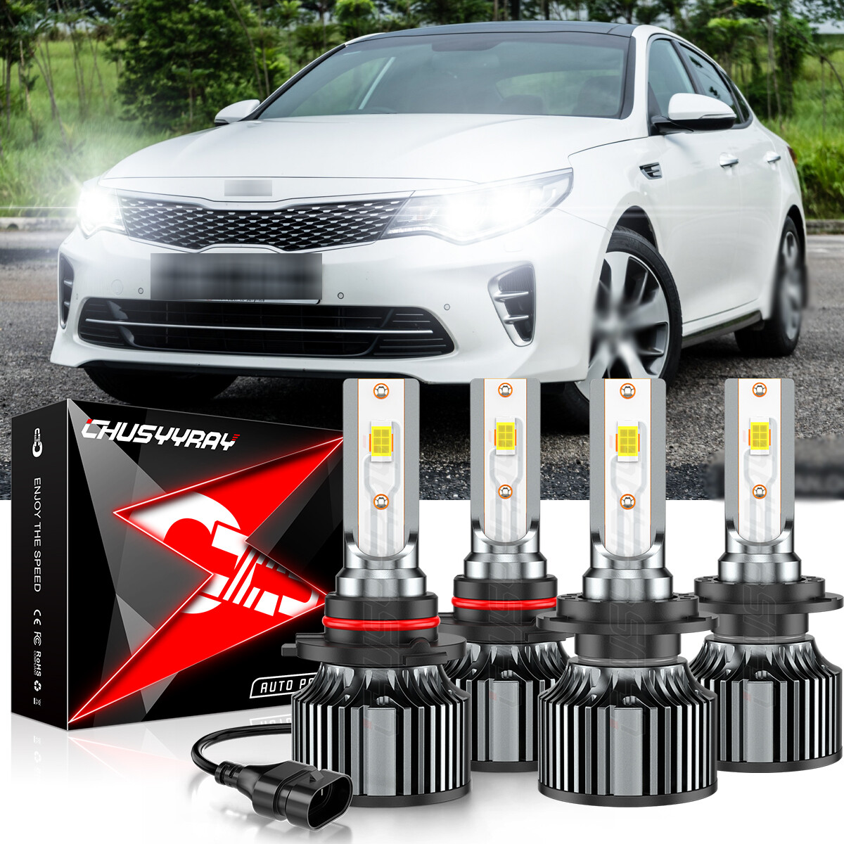 Faro Derecho Para Kia Optima 2016-2018 | Sin LED | Reemplazo Directo Con Lente Clara Y Carcasa Negra