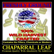 CHAPARRAL LEAF With Absolutely No Additives Wild Crafted 100 Vegetarian Capsules