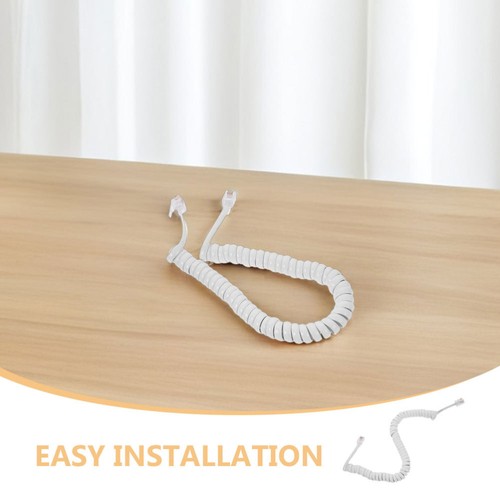 3 Pcs Telephone Cable Office Curly Cord for Phones Coil Landline - Zdjęcie 6 z 12