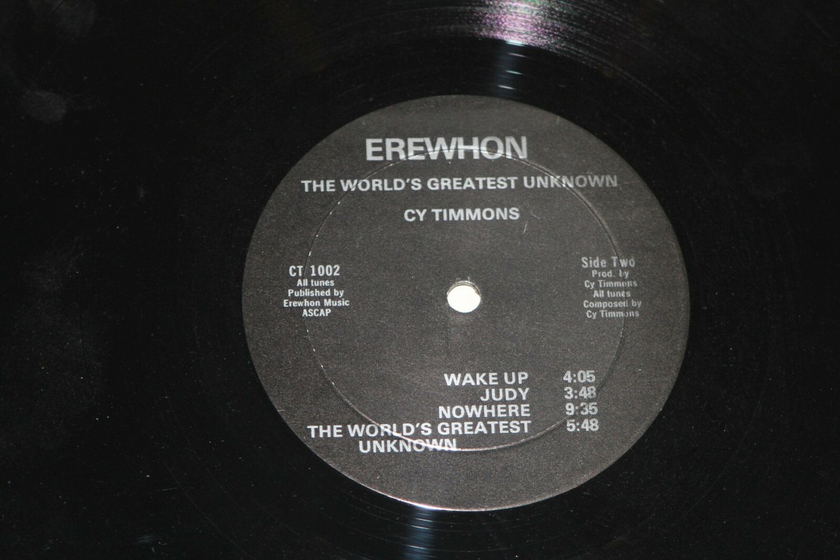 Cy Timmons ‎- The World's Greatest Unknown LP Erewhon - Rare