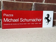 F1 Piazza Race Test Track Road Sign Italy 18x6 Maranello