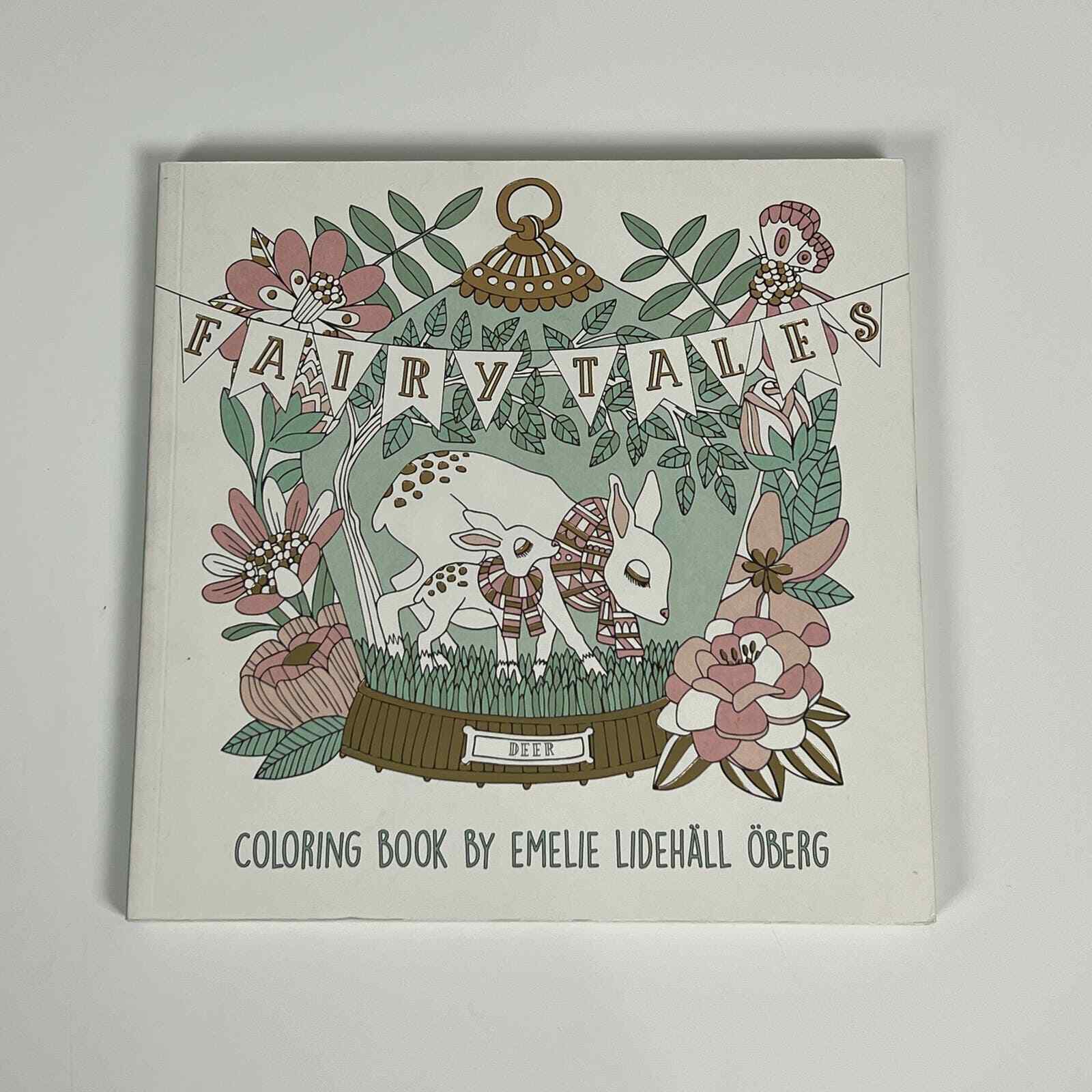 Emelie Lidehall Oberg Fairy Tales Coloring Book English Sagolikt Version *Flaw* | eBay